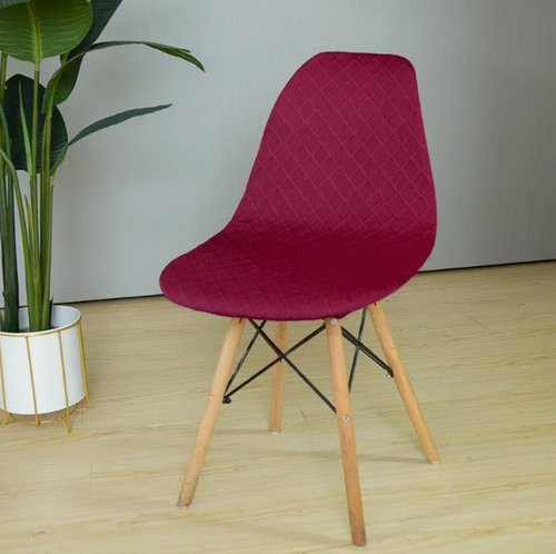 Housse chaise Scandinave <br> Jacquard Bordeaux