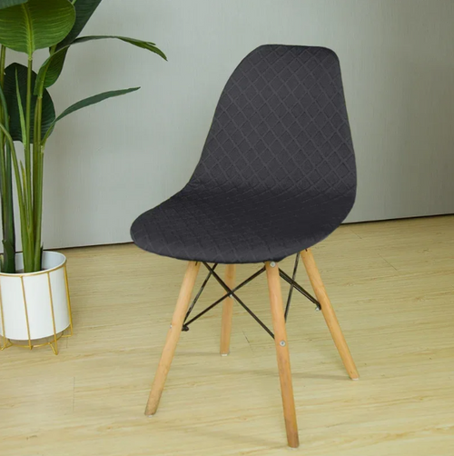 Housse chaise Scandinave <br> Jacquard Gris foncé