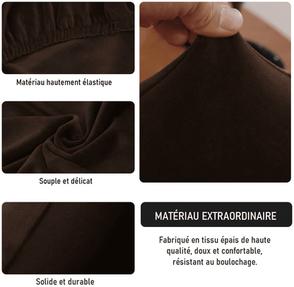 Housse de Fauteuil Universelle en Velours - Marron