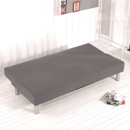 Housse de Canapé Clic Clac Extensible Gris Uni - Housse Clic Clac Gris en Tissu Élastique