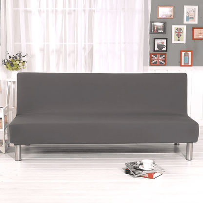 Housse de Canapé Clic Clac Extensible Gris Uni - Housse Clic Clac Gris en Tissu Élastique