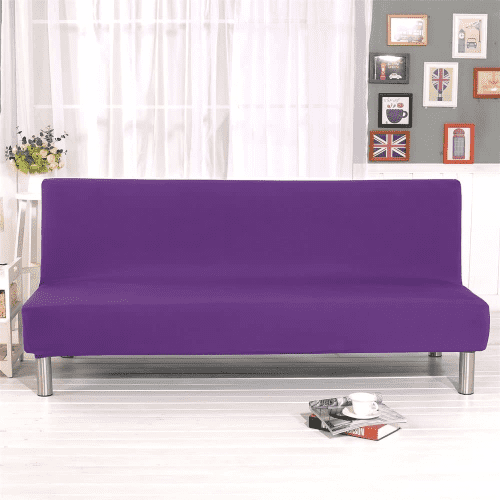 Housse de Canapé Clic Clac Motif Moderne Violet - Design Universelle & Moderne