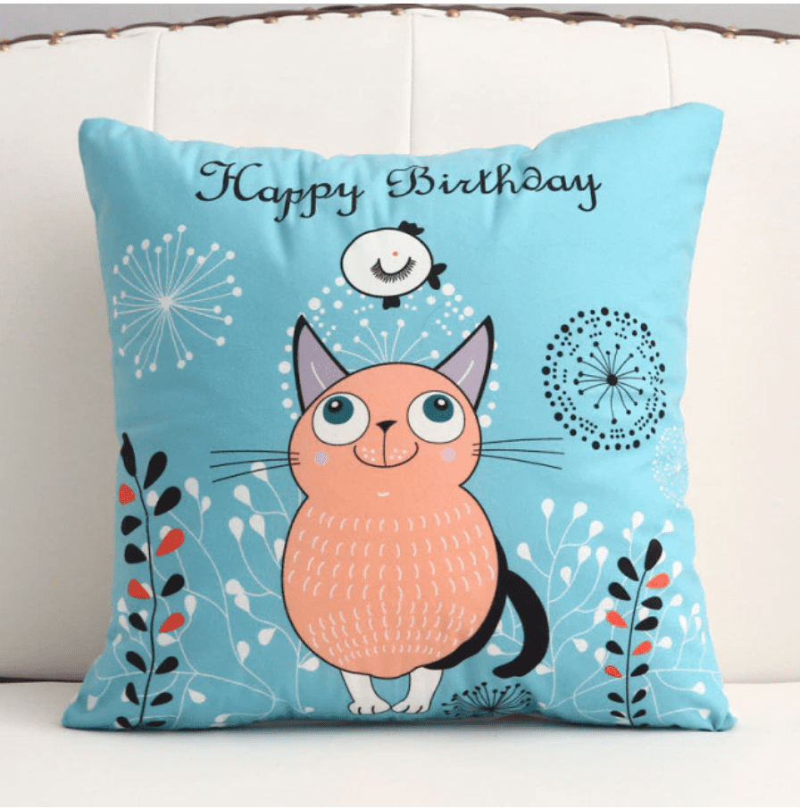 Housse de coussin 45x45 <br> Joyeux Anniversaire