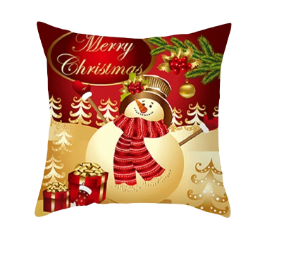 Housse de coussin 45x45 <br> Merry Christmas Dorée