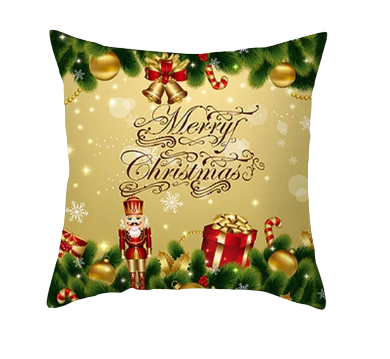 Housse de coussin 45x45 <br> Merry Christmas Vert