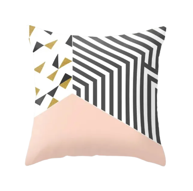 Housse de coussin 45x45 <br> Rayée
