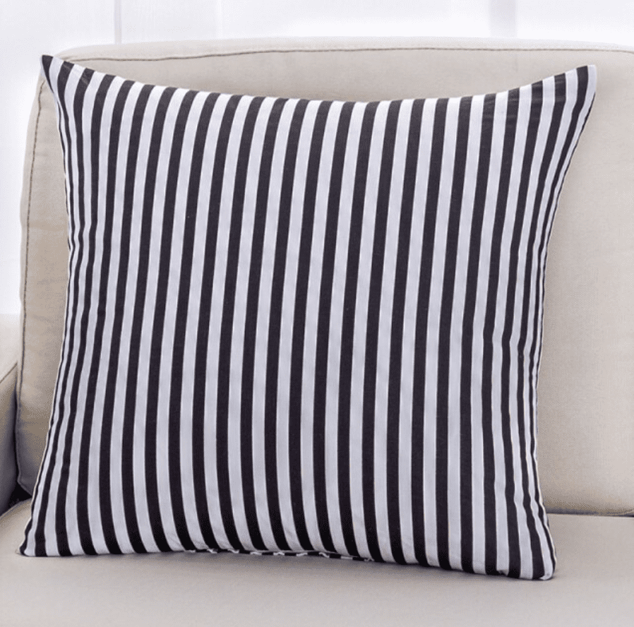 Housse de coussin 60x60 <br> Noir et Blanc
