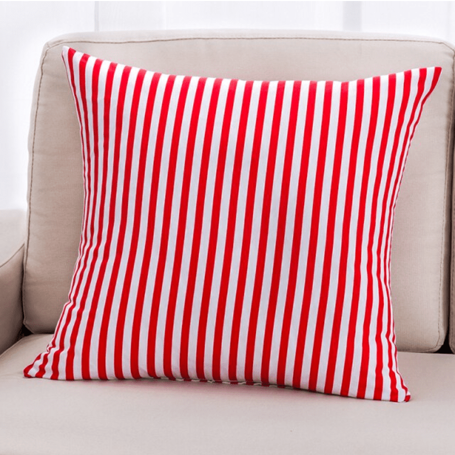 Housse de coussin 60x60 <br> Rouge et Blanc