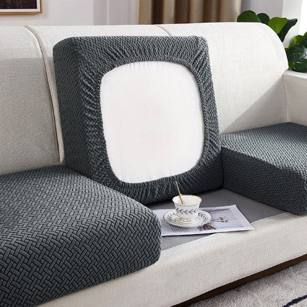 Housse de Coussin Canapé <br> Extensible Gris