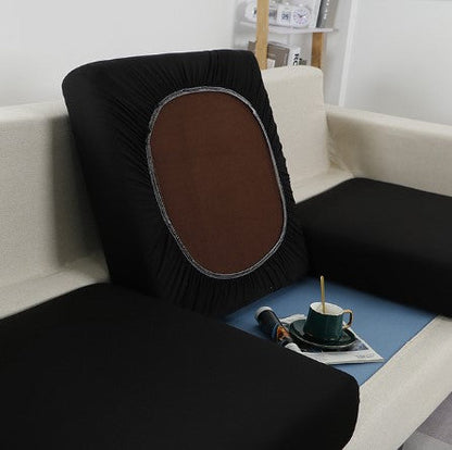 Housse de Coussin Canapé <br> Extensible Noire
