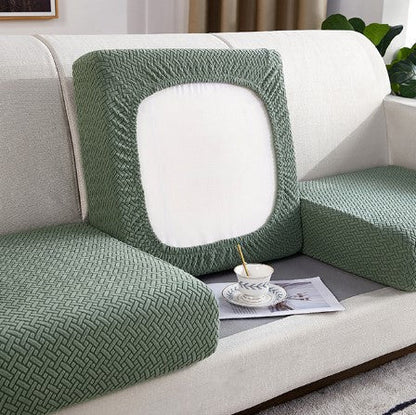 Housse de Coussin Canapé <br> Extensible Vert