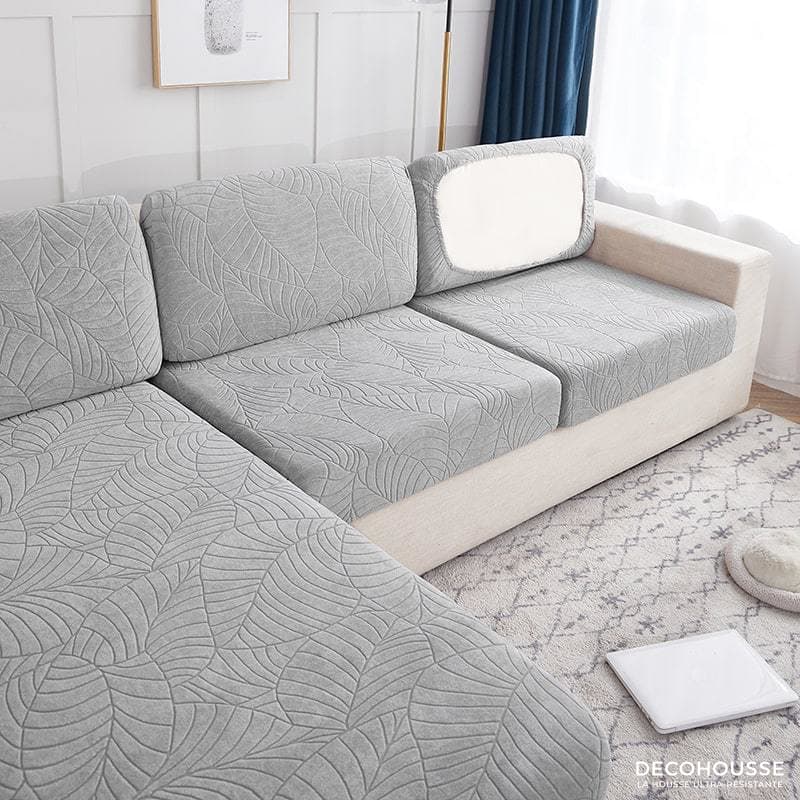 Housse Coussin Canapé Résistant aux éclaboussures Gris Clair