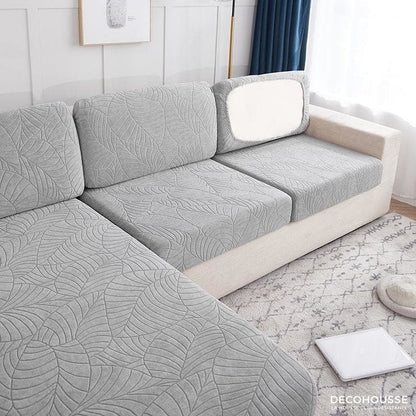 Housse Coussin Canapé Résistant aux éclaboussures Gris Clair