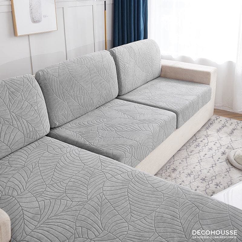 Housse Coussin Canapé Résistant aux éclaboussures Gris Clair