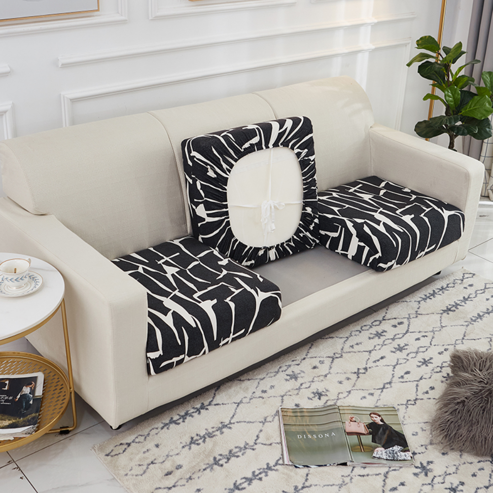 Housse de Coussin Canapé <br> Imprimé Noir