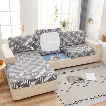 Housse de Coussin de Canapé <br> Géométrique Gris et Blanc