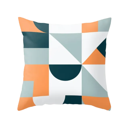 Housse de coussin Géométrique <br> Orange