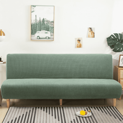 Housse clic clac en tissu polaire sans accoudoir - Housse bz couleur unie pour salon