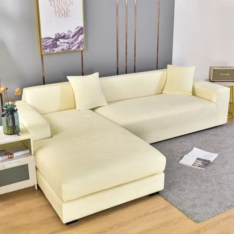Housse de Canapé d'Angle - Beige