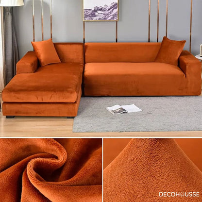 Housse de Canapé d'Angle - Orangé