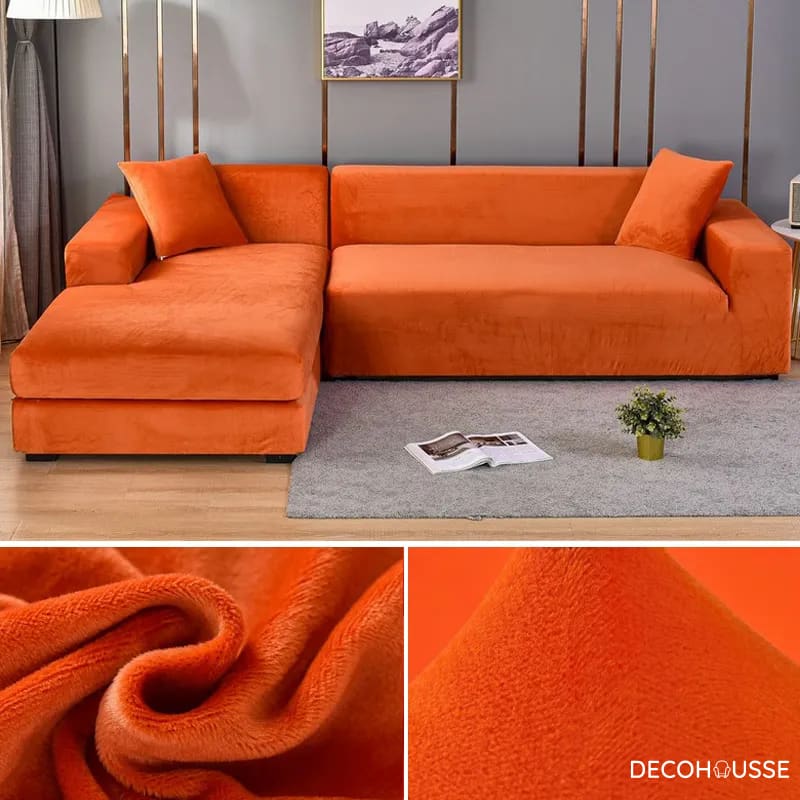 Housse de Canapé d'Angle - Orange