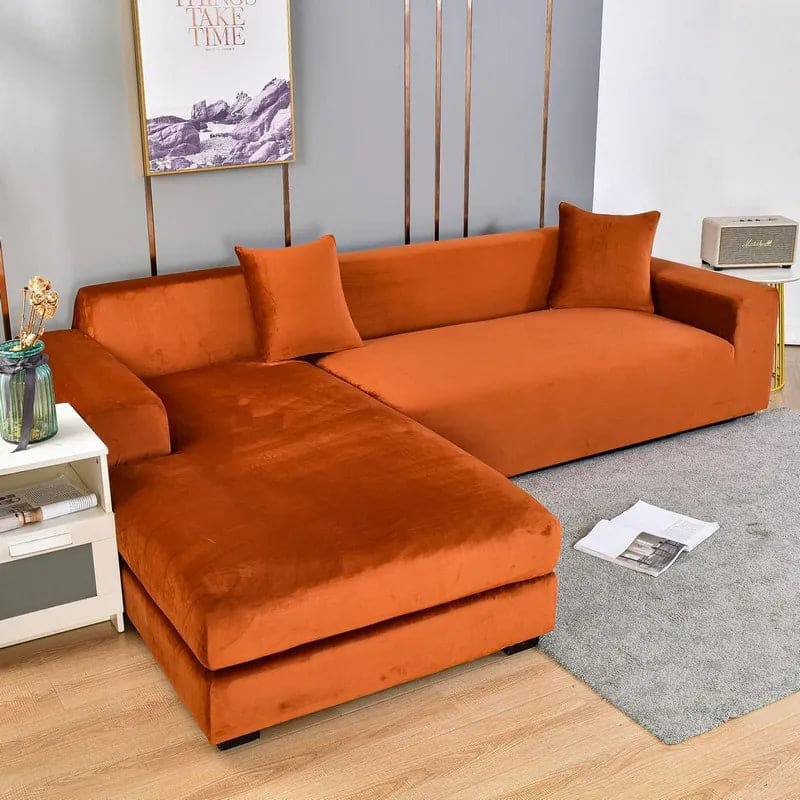 Housse de Canapé d'Angle - Orangé