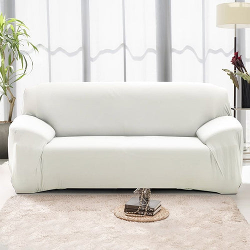 Housse de Canapé Extensible <br> Blanche