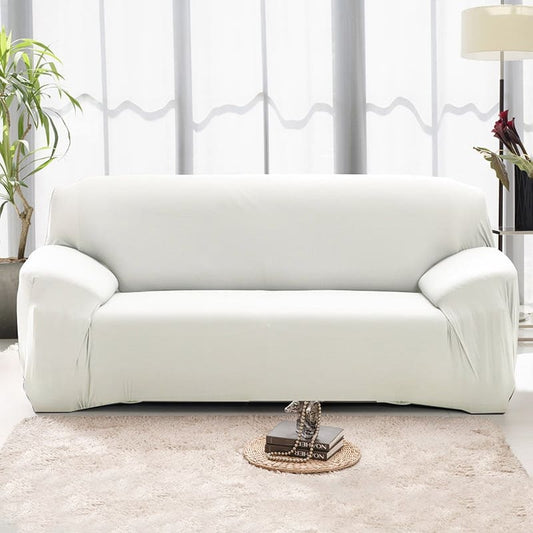 Housse de Canapé Extensible <br> Blanche