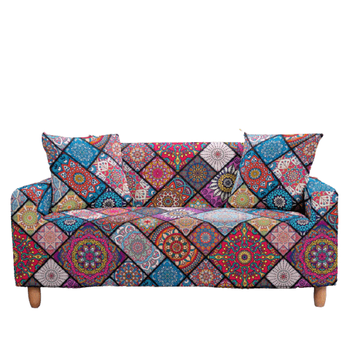Housse de Canapé Extensible <br> Design Bohème