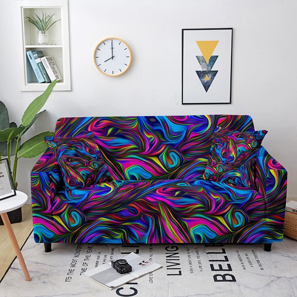 Housse de Canapé Extensible <br> Originale Multicolore