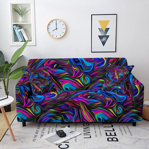 Housse de Canapé Extensible <br> Originale Multicolore