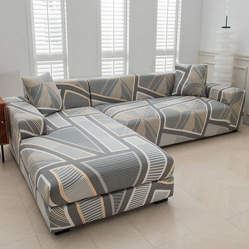 Housse de Canapé <br> Géométrique Gris Beige