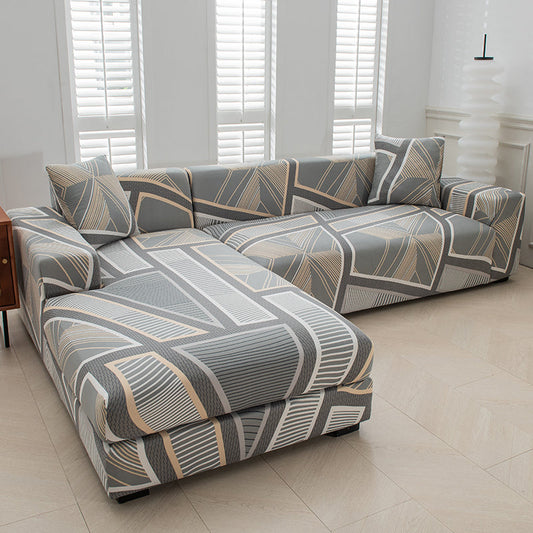 Housse de Canapé <br> Géométrique Gris Beige