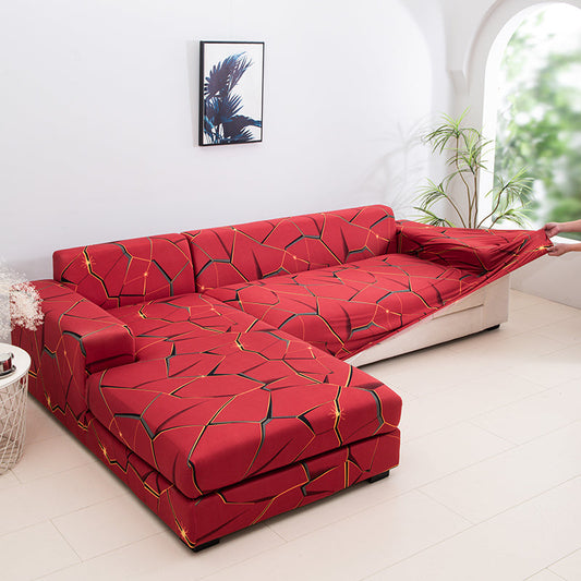 Housse de Canapé <br> Géométrique Rouge