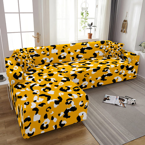 Housse de Canapé <br> Léopard Jaune