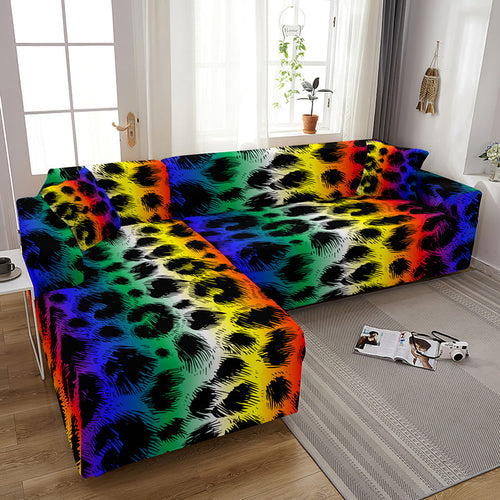 Housse de Canapé <br> Léopard Multicolore