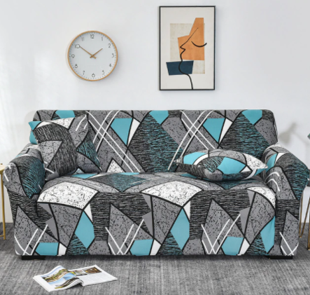 Housse Canapé<br> Universelle Gris Bleu