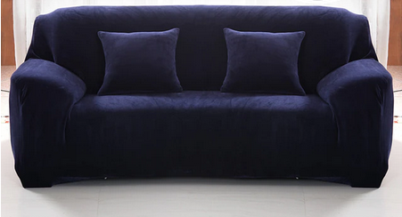 Housse Canapé <br> Velours Bleu Marine