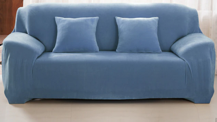 Housse Canapé <br> Velours Bleu