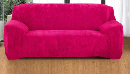 Housse Canapé <br> Velours Fushia