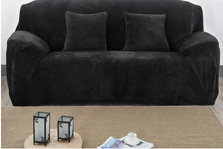 Housse Canapé <br> Velours Noir