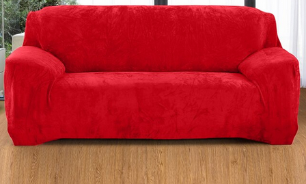 Housse Canapé <br> Velours Rouge