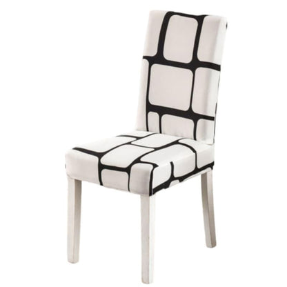 Housse de chaise <br> à carreaux abstraits