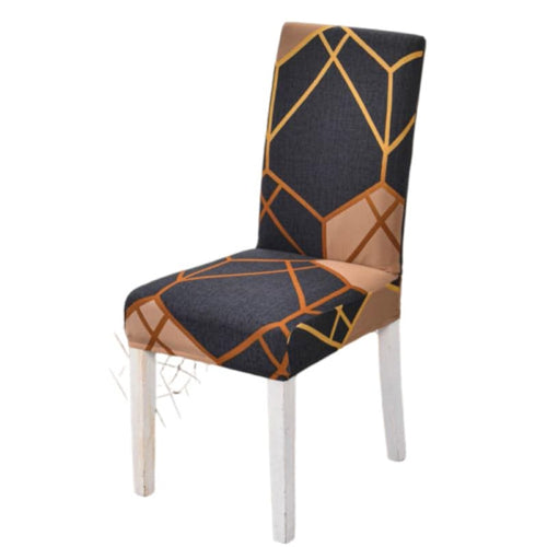 Housse de chaise <br> à motifs polygonaux
