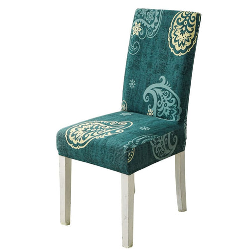 Housse de chaise <br> arabesque vert