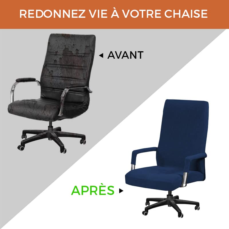 Housse de Chaise de Bureau -  Noir
