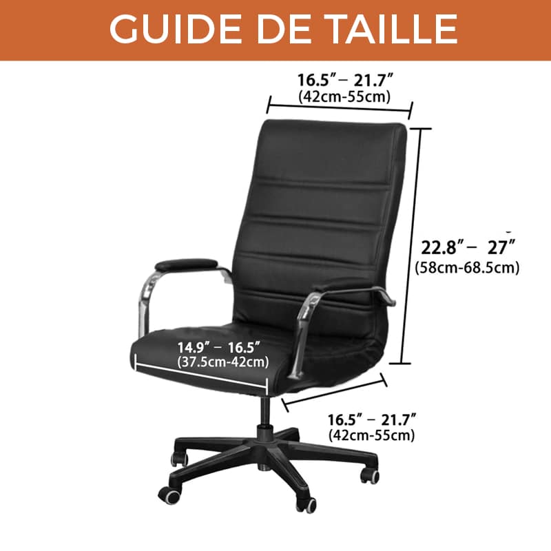 Housse de Chaise de Bureau -  Noir