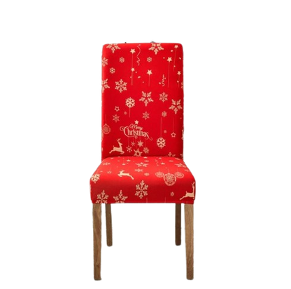 Housse de chaise <br> Cerf de Noël Rouge