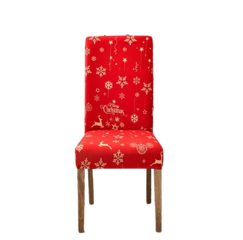 Housse de chaise <br> Cerf de Noël Rouge