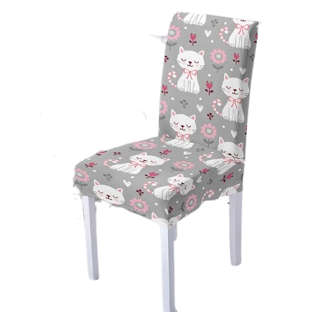 Housse de chaise <br> Chat Amoureux
